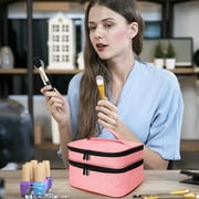 YANHAIGONG Sewing Supplies Organizer Bag ,Double-Layer Sewing Box Organizer,Sewing Storage Bag,Large Sewing Basket Sewing Box for Sewing Supplies, Scissors, Thread, Pins,Needles,Clips